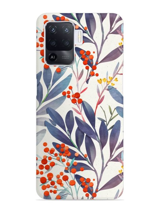 Seamless Floral Pattern Snap Case for Oppo F19 Pro