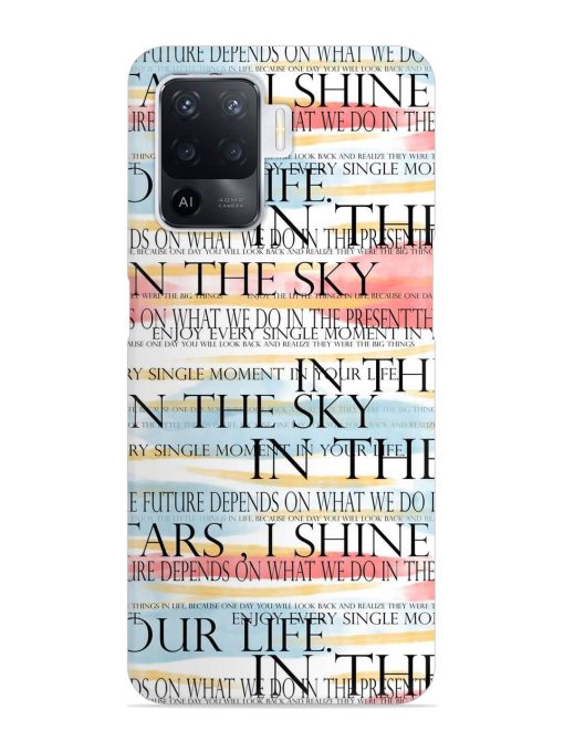 Seamless Slogans Pattern Snap Case for Oppo F19 Pro Zapvi