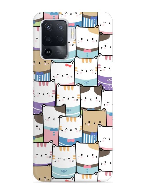 Cute Adorable Cat Snap Case for Oppo F19 Pro