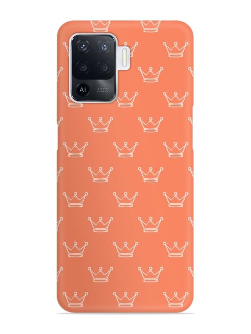 Hand Drawn Crown Snap Case for Oppo F19 Pro