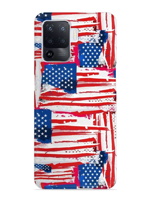 Usa Flag Seamless Snap Case for Oppo F19 Pro Zapvi