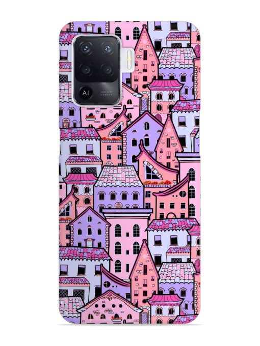 Seamless Pattern Houses Snap Case for Oppo F19 Pro