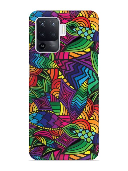 Abstract Multicolor Seamless Snap Case for Oppo F19 Pro Zapvi