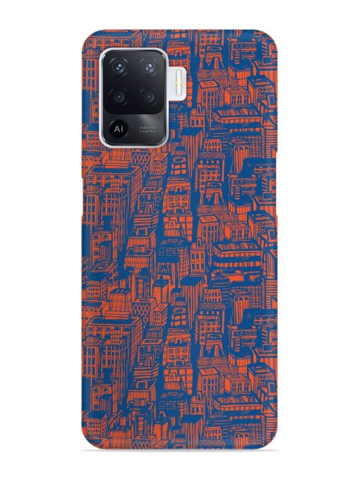 Hand Drawn Seamless Snap Case for Oppo F19 Pro