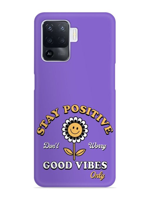 Retro Positive Flower Snap Case for Oppo F19 Pro Zapvi