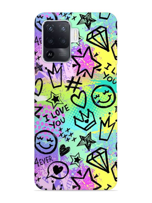 Bright Seamless Pattern Snap Case for Oppo F19 Pro Zapvi