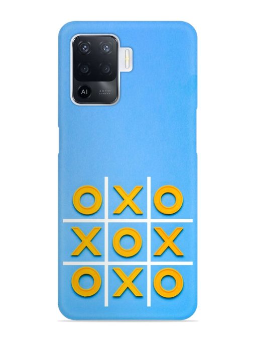 Yellow Plastic Crosses Snap Case for Oppo F19 Pro Zapvi