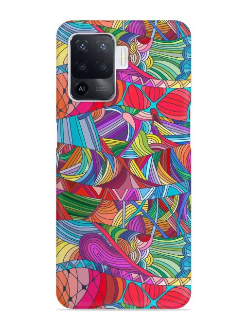 Seamless Patterns Hand Drawn Snap Case for Oppo F19 Pro Zapvi