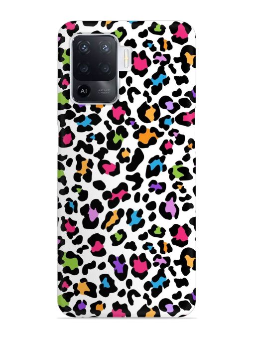 Seamless Leopard Pattern Snap Case for Oppo F19 Pro