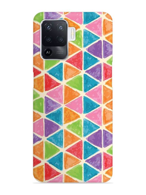 Seamless Colorful Isometric Snap Case for Oppo F19 Pro Zapvi