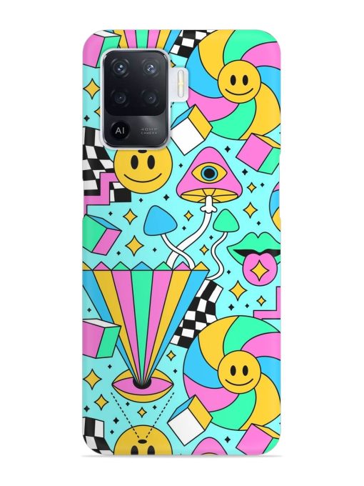 Trippy Rainbow 60S Snap Case for Oppo F19 Pro