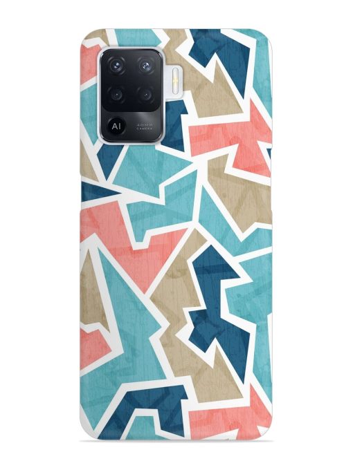 Vintage Geometric Triangle Snap Case for Oppo F19 Pro