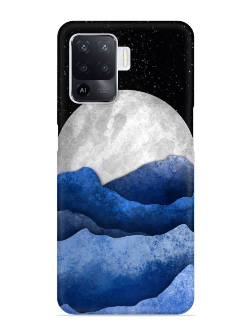 Full Moon Mountain Vector Snap Case for Oppo F19 Pro Zapvi