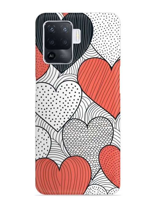 Girly Heart Seamless Snap Case for Oppo F19 Pro Zapvi