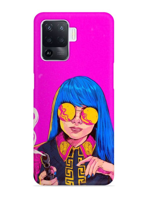 Aesthetic Anime Girl Snap Case for Oppo F19 Pro