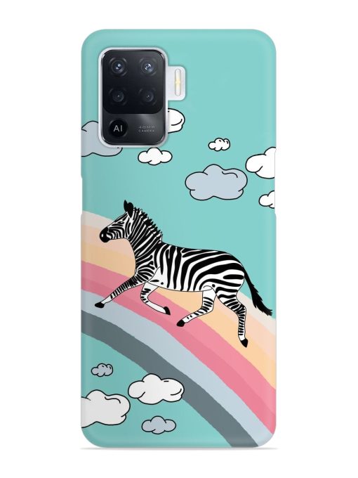 Running Zebra Snap Case for Oppo F19 Pro Zapvi