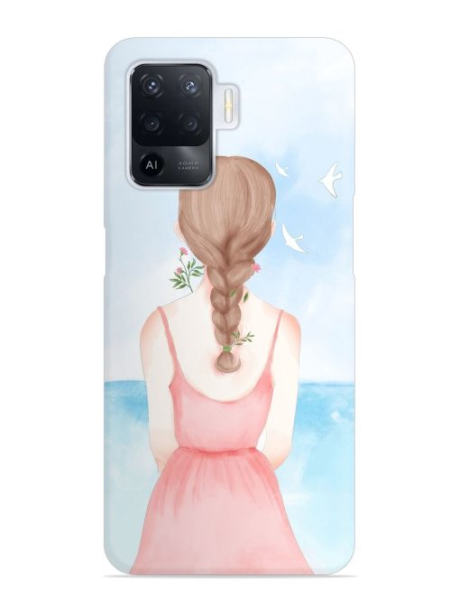 Watercolor Girl Vector Snap Case for Oppo F19 Pro