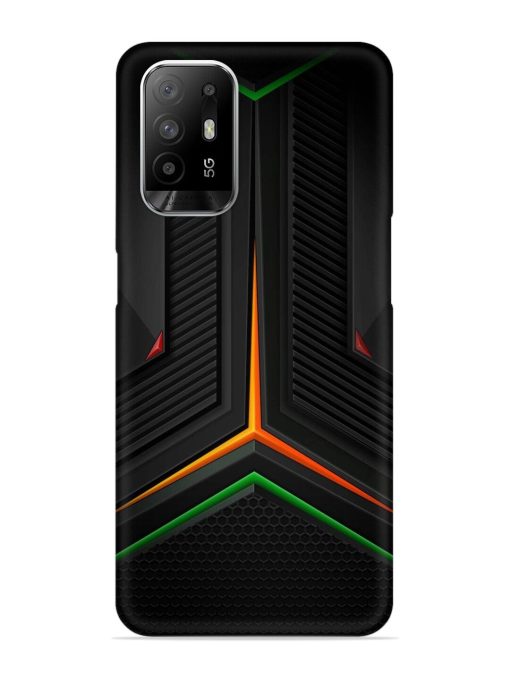 Orange Triangle Light Snap Case for Oppo F19 Pro Plus