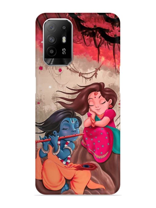 Radhe Krishna Water Art Snap Case for Oppo F19 Pro Plus Zapvi