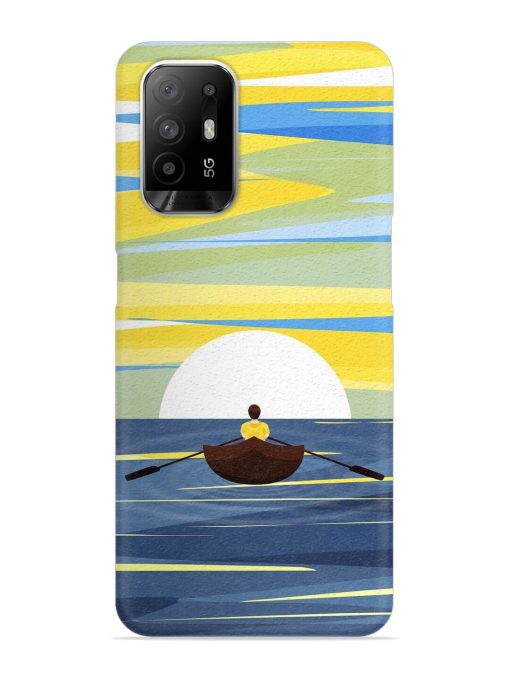 Rowing Person Ferry Paddle Snap Case for Oppo F19 Pro Plus Zapvi