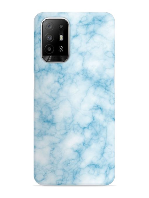 Blue White Natural Marble Snap Case for Oppo F19 Pro Plus