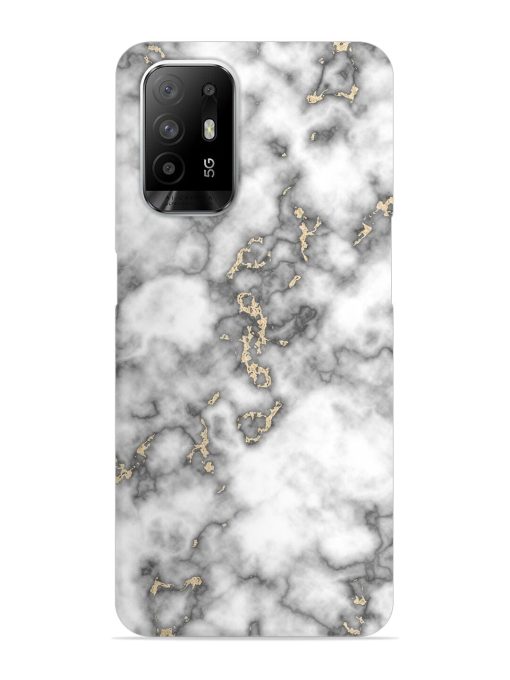 Gray And Gold Marble Snap Case for Oppo F19 Pro Plus