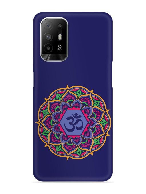 Om Mandala Art Blue Snap Case for Oppo F19 Pro Plus Zapvi