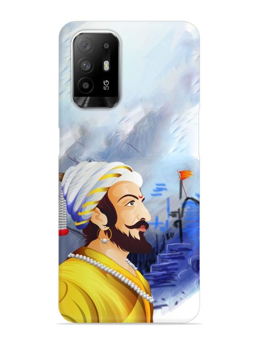 Shivaji Maharaj Color Paint Art Snap Case for Oppo F19 Pro Plus Zapvi