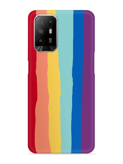 Rainbow Genuine Liquid Snap Case for Oppo F19 Pro Plus Zapvi