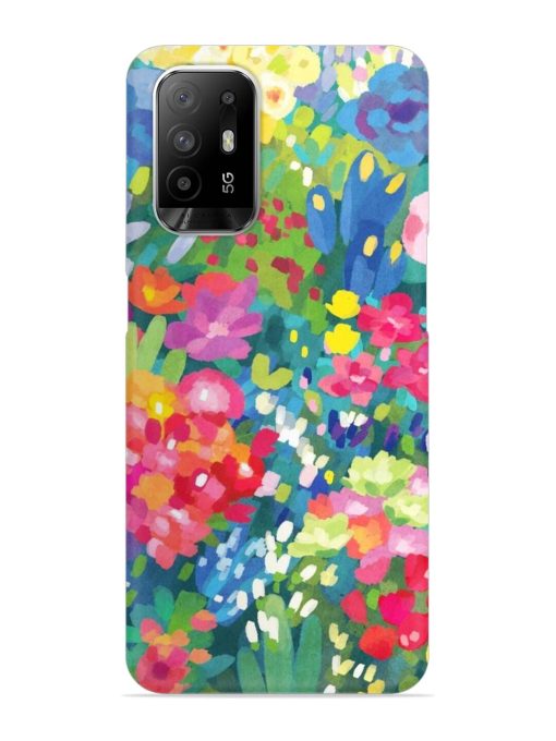 Watercolor Flower Art Snap Case for Oppo F19 Pro Plus