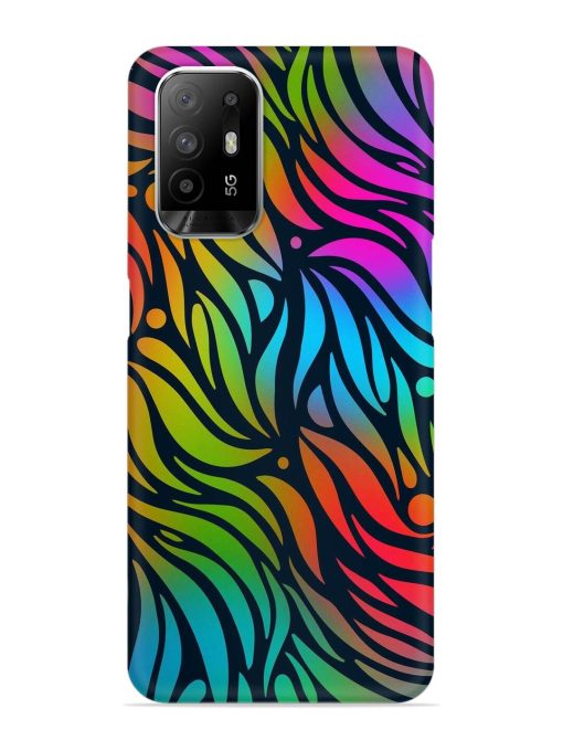 Abstract Leaf Design Snap Case for Oppo F19 Pro Plus Zapvi