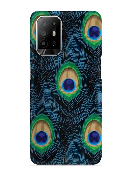 Seamless Pattern Peacock Snap Case for Oppo F19 Pro Plus