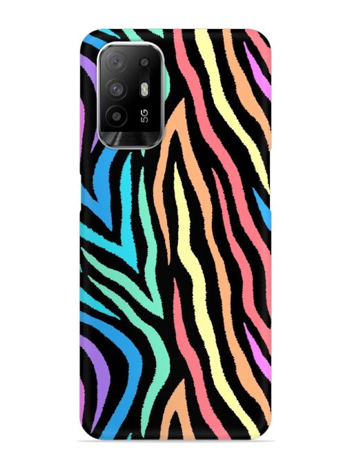 Colorful Abstract Zebra Snap Case for Oppo F19 Pro Plus