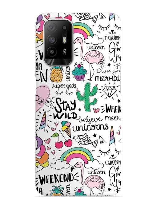 Unicorn Ice Cream Snap Case for Oppo F19 Pro Plus