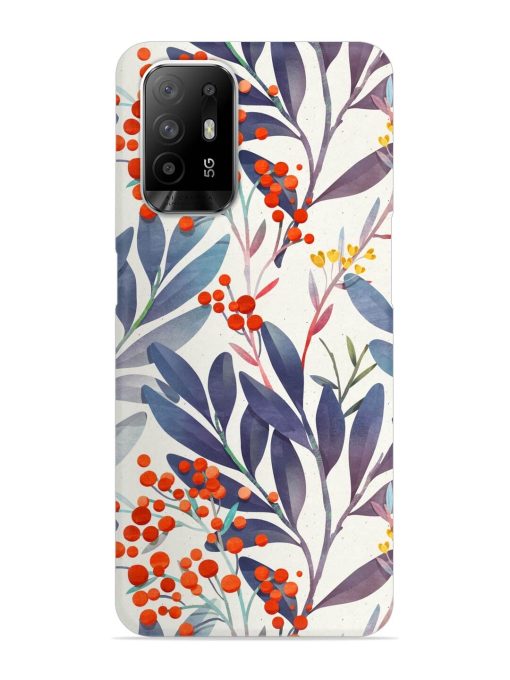 Seamless Floral Pattern Snap Case for Oppo F19 Pro Plus