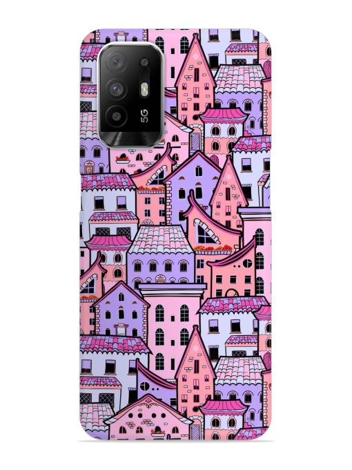 Seamless Pattern Houses Snap Case for Oppo F19 Pro Plus Zapvi