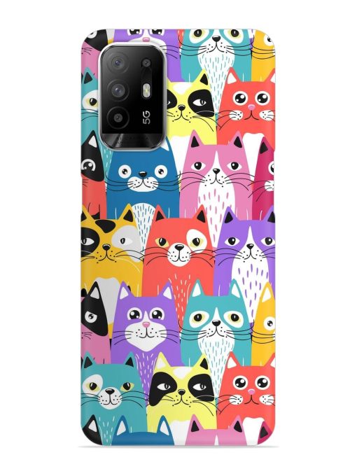 Funny Cartoon Cats Snap Case for Oppo F19 Pro Plus