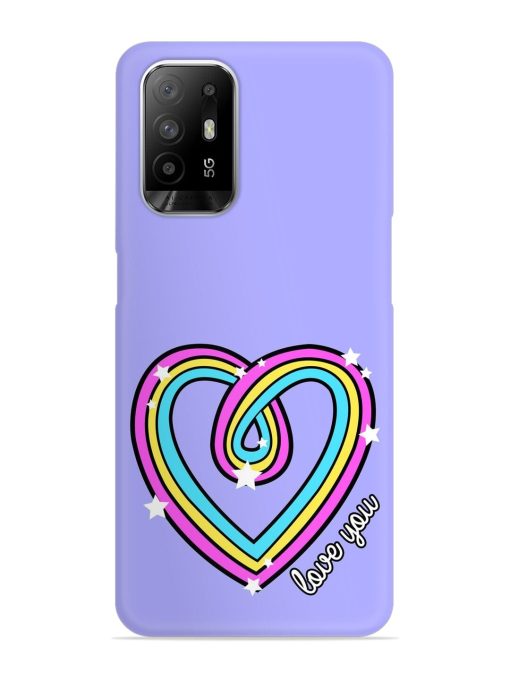 Colorful Rainbow Heart Snap Case for Oppo F19 Pro Plus Zapvi