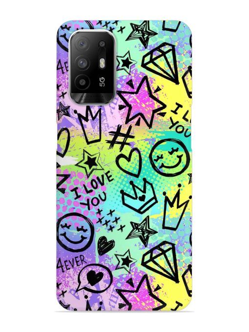 Bright Seamless Pattern Snap Case for Oppo F19 Pro Plus Zapvi