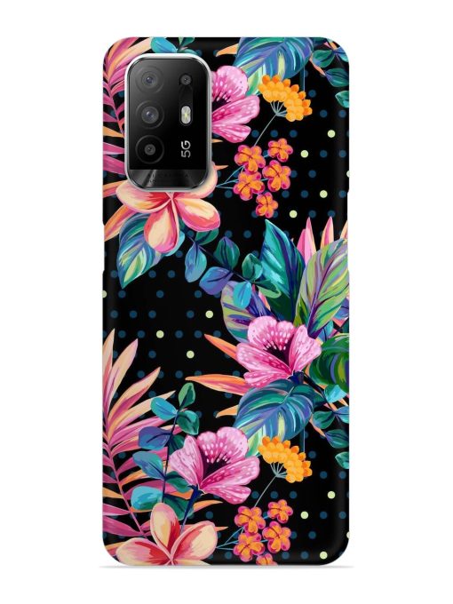 Seamless Floral Pattern Snap Case for Oppo F19 Pro Plus