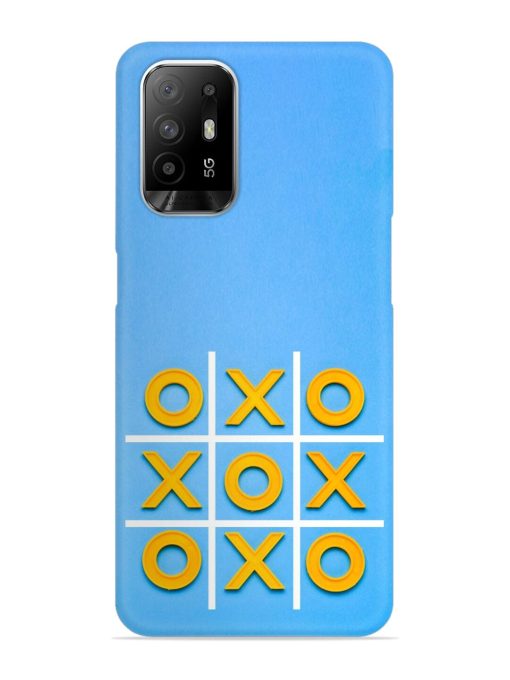 Yellow Plastic Crosses Snap Case for Oppo F19 Pro Plus Zapvi