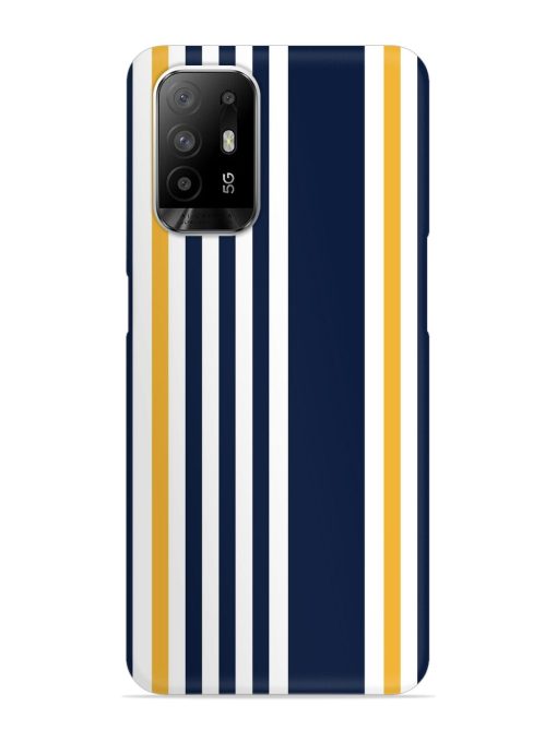 Seamless Stripe Pattern Snap Case for Oppo F19 Pro Plus