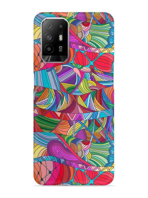 Seamless Patterns Hand Drawn Snap Case for Oppo F19 Pro Plus