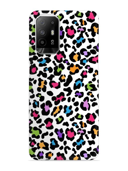 Seamless Leopard Pattern Snap Case for Oppo F19 Pro Plus