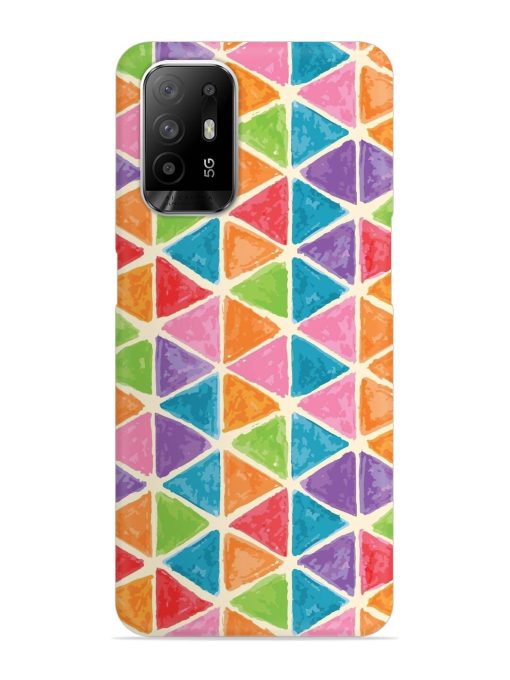 Seamless Colorful Isometric Snap Case for Oppo F19 Pro Plus