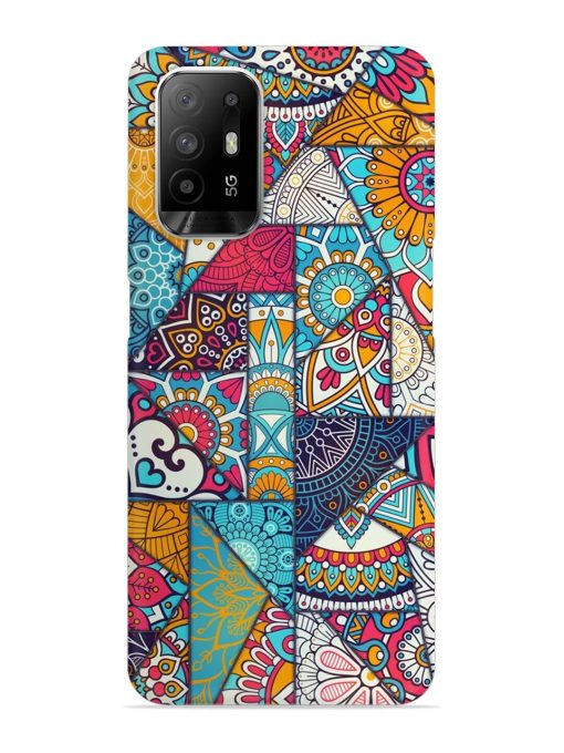 Patchwork Pattern Vintage Snap Case for Oppo F19 Pro Plus Zapvi