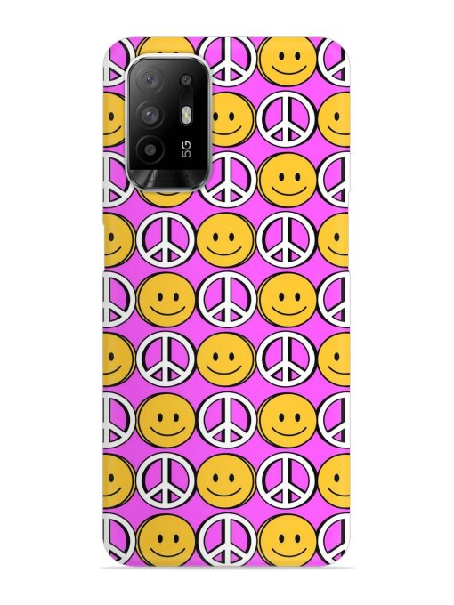 Smiley Face Peace Snap Case for Oppo F19 Pro Plus Zapvi