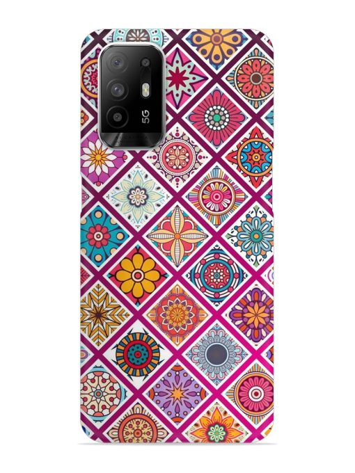 Seamless Tile Pattern Snap Case for Oppo F19 Pro Plus