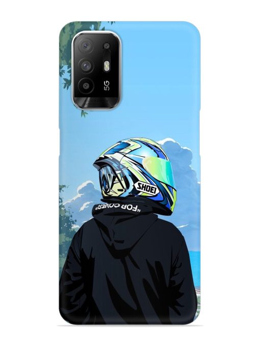 Rider With Helmet Snap Case for Oppo F19 Pro Plus