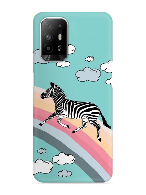 Running Zebra Snap Case for Oppo F19 Pro Plus Zapvi